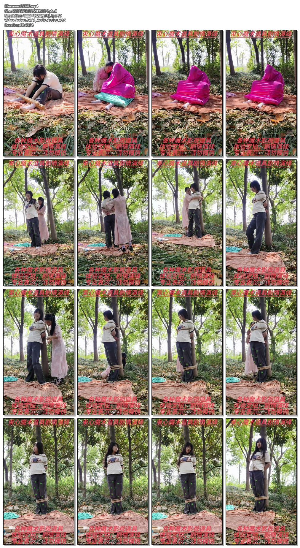 39776----【束心工作室】小梦小树林，手脚木枷固定，彩色布袋套住，捆绑树上挣脱游戏.jpg