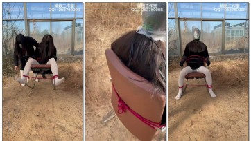 【媚娘工作室】椅子上捆绑 冰水狂浇，木条抽打