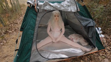 【黎梦LEEDM】【kigurumi风骚小猫咪野外露营骚叫】外表清纯可爱内心淫荡无比