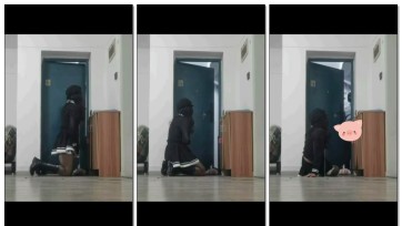 【hx0532】小男娘的取外卖任务～勾引外卖小哥最后让小哥射在自己的黑丝美腿上～狗链+露出+勾引+靴子