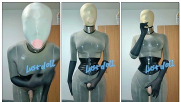 【Lustdoll】黑胶情趣娃娃多层丝袜+避孕全包套头