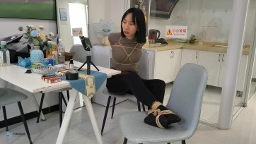 【JS】【流星客】黑色长靴女孩的欧式直臂捆绑/棉袜/脱靴
