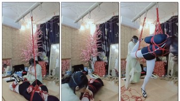 【圣灵缚艺】伪娘被缚全过程（下集）