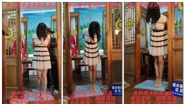 【束心工作室】兰兰白色连衣裙，日式捆绑，踮脚吊绑