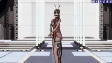 【3D动画】小舞黑丝紧缚舞蹈 口枷 gang sai zdb