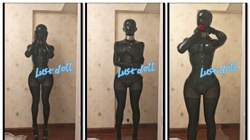 【Lustdoll】胶衣超长视频（双层乳胶头套+乳胶束腰+cb锁+乳胶单手套）