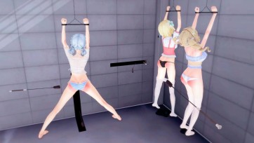 【3D动画】被绑架的少女们3 神里绫华 荧 芭芭拉 妮露 胡桃 绑匪 打屁股 开水烫伤 迷晕 悬空放置 三角木马 摇晃 铁球 V字 吊缚