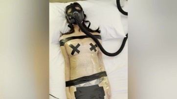 【ZX时代】新妹子小猫，全包木乃伊负压瓶定时通气ZX